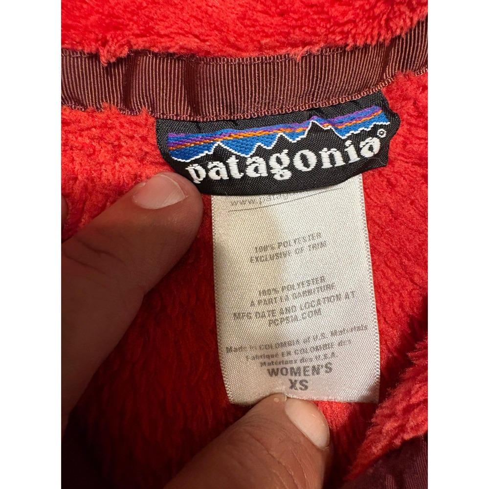 Patagonia Re-Tool Snap-T Polartec Fleece Pullover Red Womens XS 25442